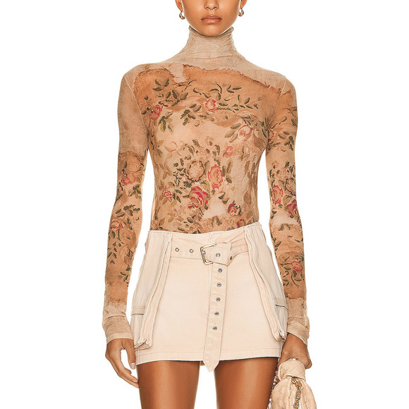 Acne Studios Tops - Acne Studios Print Beige Long Sleeve Top Size XS - NWT